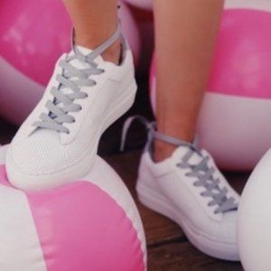 Koio White Capri Perforated Leather Sneakers Sz.36